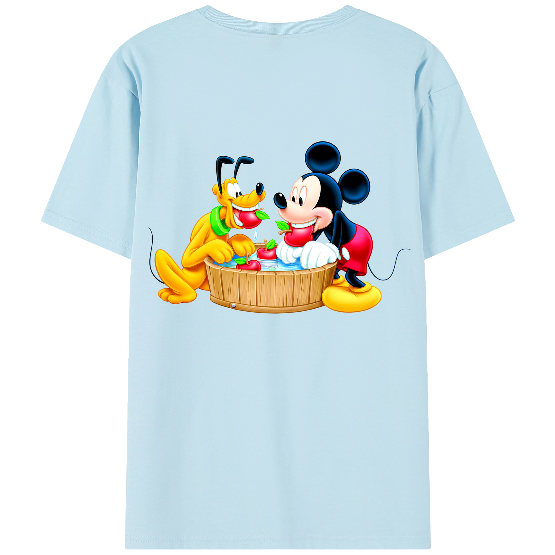 （画像用） ミッキーマウス Mickey Mouse 綿100％半袖Tシャツ（背面プリント）